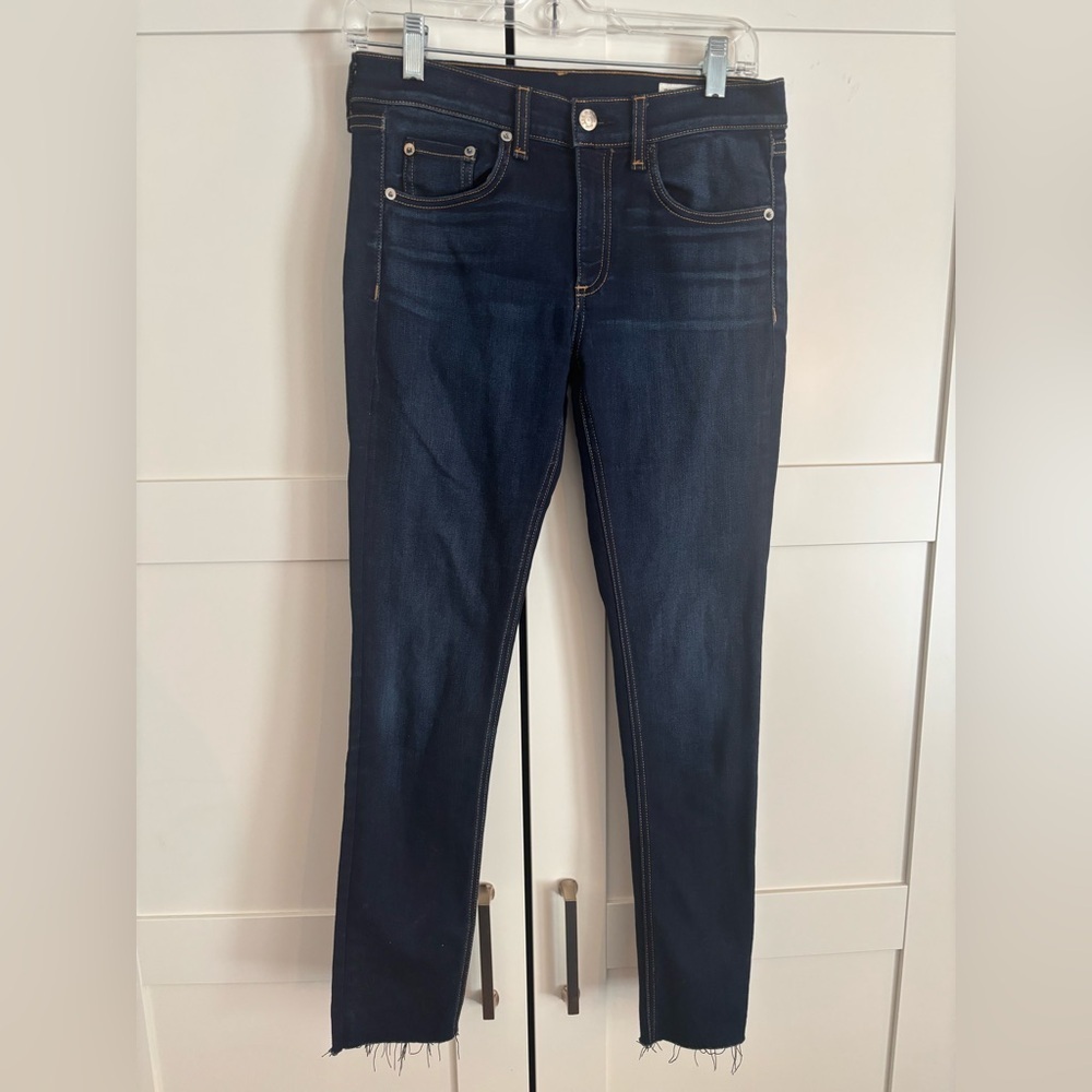 rag & bone skinny jeans size 27 dark wash minimalist chic classic
